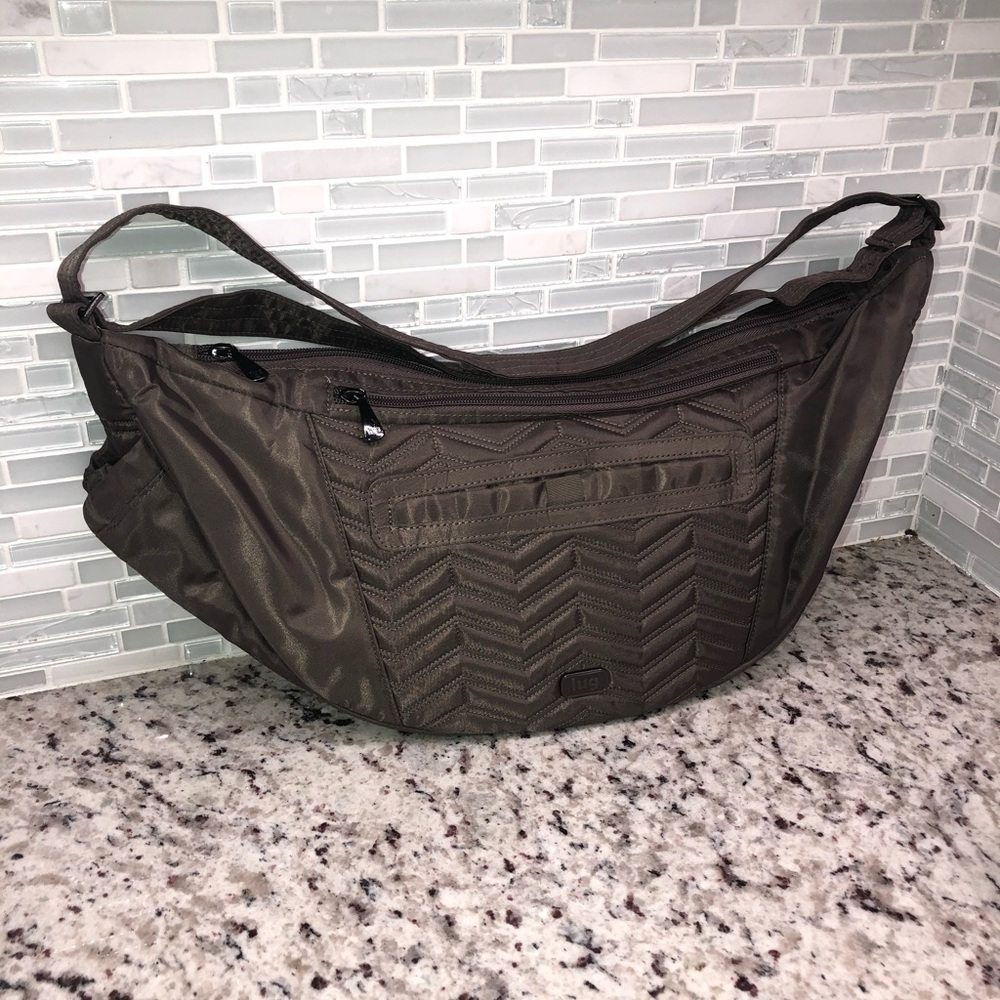 Lug Boomerang 2 RFID Crossbody Sling Bag Walnut